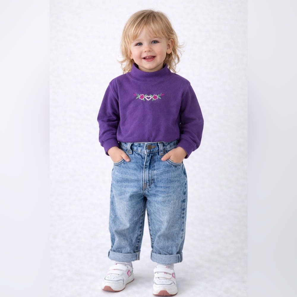 Vintage purple embroidered‎ top size 4